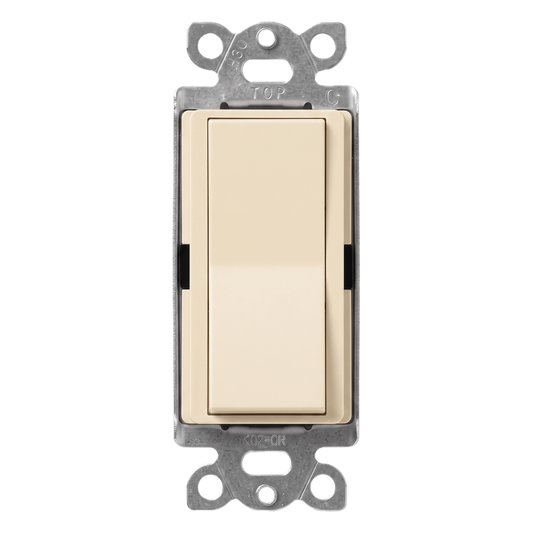 Interruptor unipolar de paleta 15 A, 120-277 V, para iluminación y motores, línea Diva