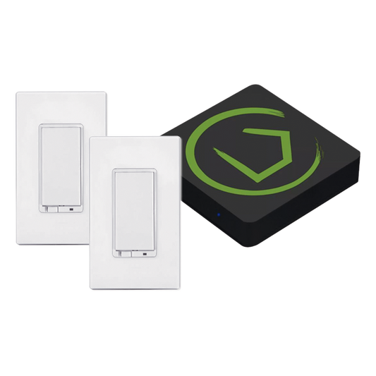 KIT HUB Controlador inteligente para dispositivos Zwave, Zigbee, Shelly, Lutron, incluye 1 HUB / 2 Atenuadores inteligentes On/Off Zwave