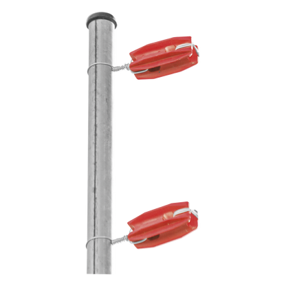 Aislador de Esquina Rojo para Cercos Eléctricos / 18 kV / Resinas Vírgenes / Resistencia 7.5-10.2 kg / Anti UV / 66 mm x 31.6 mm