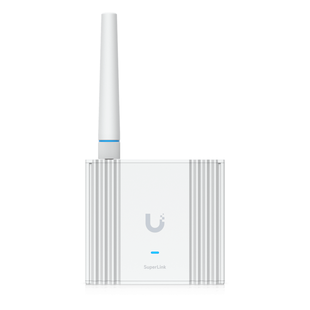 Gateway SuperLink Inalámbrico de Largo Alcance y Baja Latencia para Sensores UniFi Protect con Alcance de hasta 2 km, Alimentación PoE/USB-C y Montaje en Pared o Riel DIN