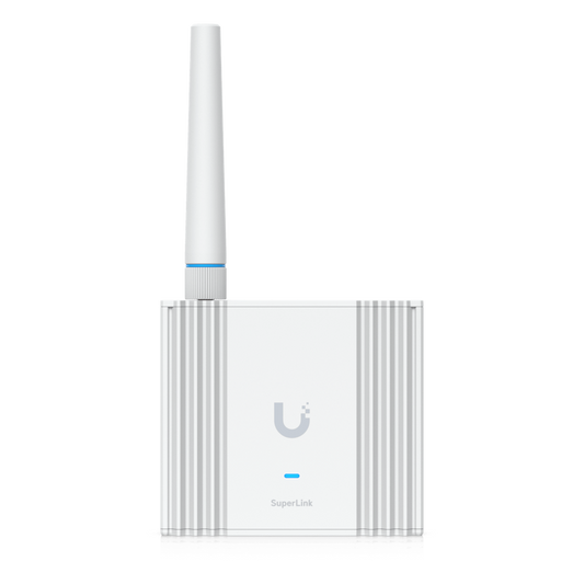 Gateway SuperLink Inalámbrico de Largo Alcance y Baja Latencia para Sensores UniFi Protect con Alcance de hasta 2 km, Alimentación PoE/USB-C y Montaje en Pared o Riel DIN