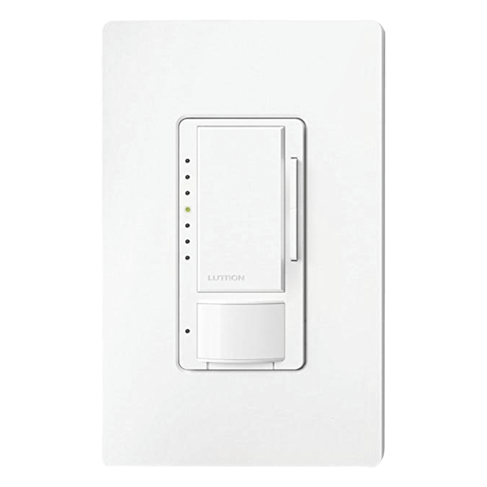 Atenuador de pared con sensor de ocupación y vacancia Maestro, 120 V, 600 W incandescente/halógeno y 150 W LED/CFL regulables, unipolar o multilocalización, blanco