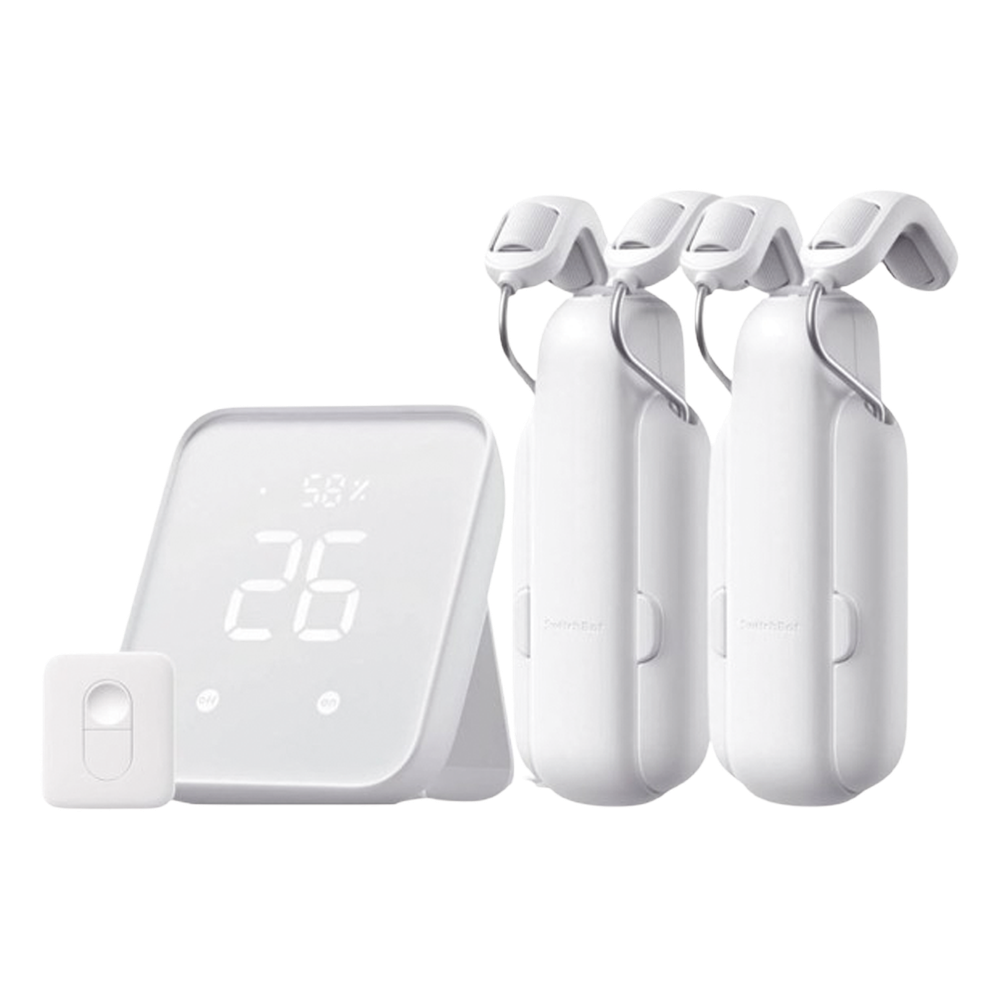 KIT Controlador HUB principal para dispositivos SwitchBot, Señal Wifi y BLUETOOTH, incluye 2 motores cortinas y 1 control remoto