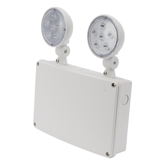 SFWMC / Luz de Emergencia LED / Montaje Universal Pared-Techo-Lateral / 600 lm / 3W / 120-277 VAC / Batería de Respaldo 6V 4.5Ah