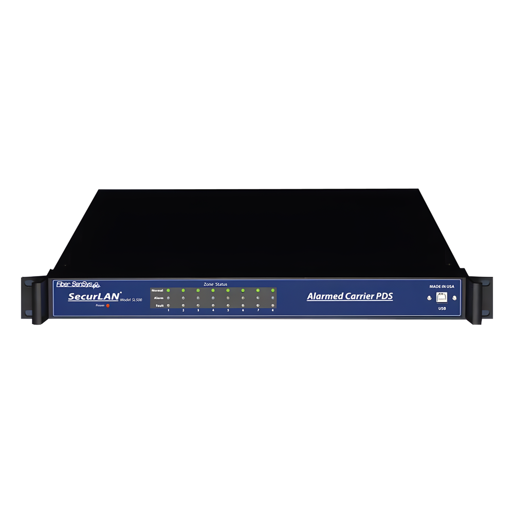 Sensor de Seguridad Perimetral por Fibra Óptica Sensitiva / Para Montaje en Rack (19'') / 8 Zonas de Protección/ De 0 hasta 800m