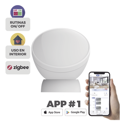 Sensor de Movimiento PIR Inteligente / Inalámbrico / Compatible con HUB CS-A3 / Cuenta con Inmunidad para Mascotas / Protocolo Zigbee