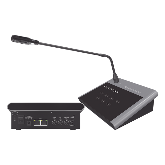 Microfono Remoto de 4 Zonas Para Sistema de Voceo | Compatible Con Amplificadores SF4240UC y SF2240UC