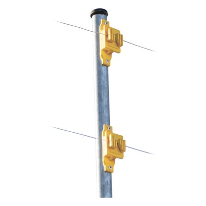 Aislador de Paso Amarillo Reforzado para Cercos Eléctricos / Aislamiento hasta 18 kV / Resistente a Clima Extremo / Polipropileno y Policarbonato