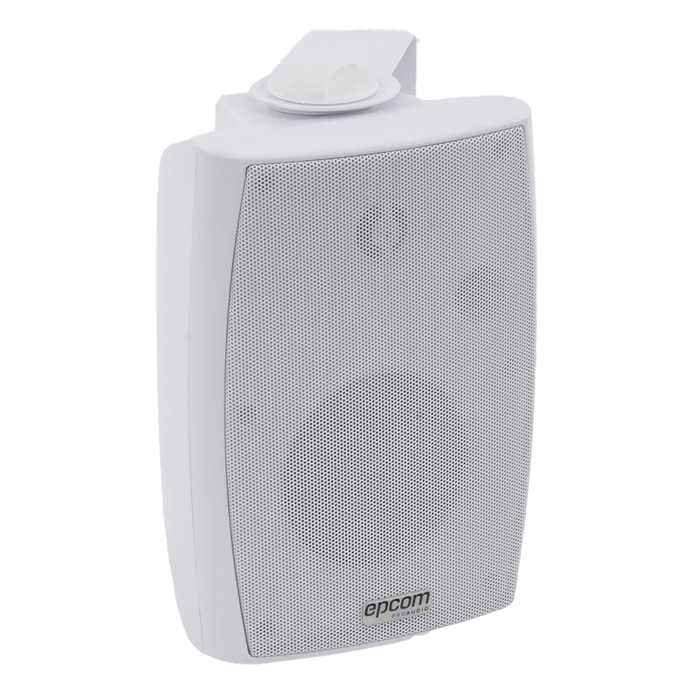 Altavoz de Pared de 2 vías | Woofer 4in + 1.5in | 2.5W - 20W | Para Sistemas 70/100V y 8 ohms | Material ABS | Rejilla y Bracket de Metal | Color Blanco