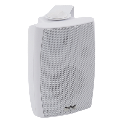 Altavoz de Pared de 2 vías | Woofer 4in + 1.5in | 2.5W - 20W | Para Sistemas 70/100V y 8 ohms | Material ABS | Rejilla y Bracket de Metal | Color Blanco