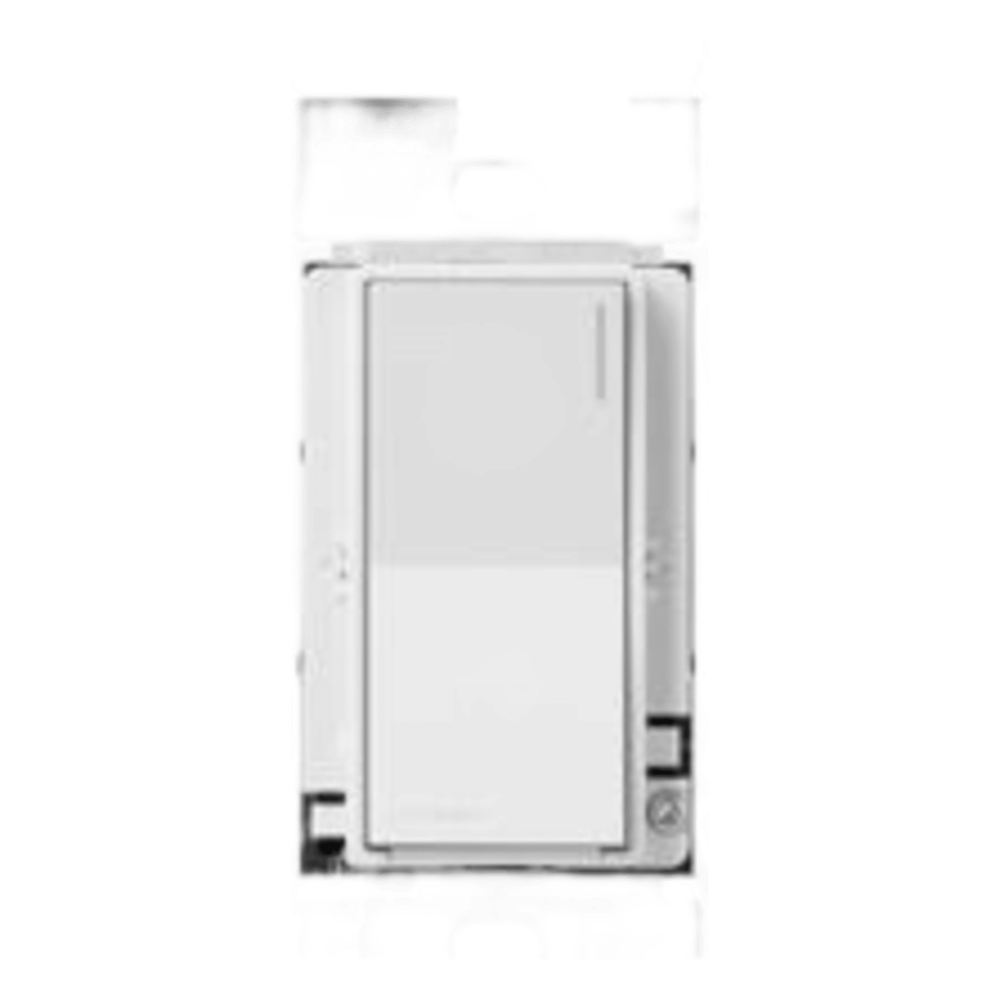 Apagador electrónico Sunnata de encendido y apagado, 8 A en iluminación y motores de 1/4 HP a 120 V, requiere neutro, color blanco brillante, para sistema RadioRA 3