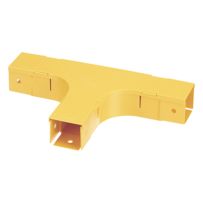 Accesorio en T Horizontal, Con Ángulos a 90º, Para Canaletas FiberRunner™ 2X2, Color Amarillo
