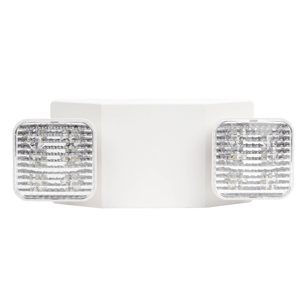 Luz LED de Emergencia / Doble LED 1W / 150 Lúmenes / Voltaje Universal 127-277 VAC / Batería Ni-Cd 3.6V 900mAh / UL 5VA / 90 min Autonomía