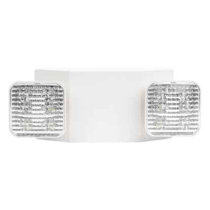 Luz LED de Emergencia / Doble LED 1W / 150 Lúmenes / Voltaje Universal 127-277 VAC / Batería Ni-Cd 3.6V 900mAh / UL 5VA / 90 min Autonomía