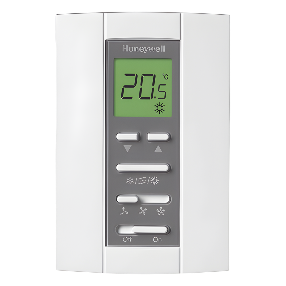 Termostato digital para fan coil de 2 tuberías, 110 VCA, ventilador de 3 velocidades, control on/off de válvula