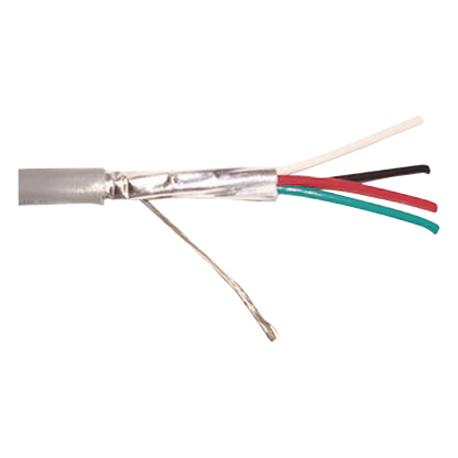 Bobina de 305 m (1000 ft) / Cable para Alarma 4x18 AWG / Blindado / Riser / Gris