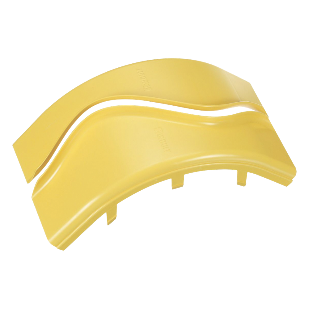 Tapa de Bajada Vertical Exterior de 90º, Para uso con Canaletas 6X4 FiberRunner™, Color Amarillo