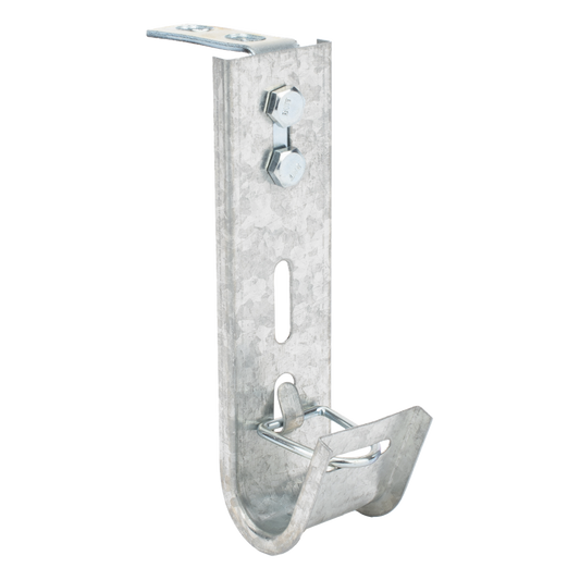 Soporte (Gancho) tipo J-Hook, hasta 7 cables Cat6, ideal para soportar cableado en los espacios de manipulación al aire, Para instalación en interior