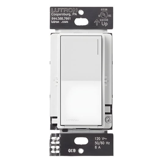 Apagador auxiliar Sunnata de pared para control de 3 vías o escalera, 120 V, compañero cableado del apagador principal del sistema RadioRA 3, color blanco brillante (White)