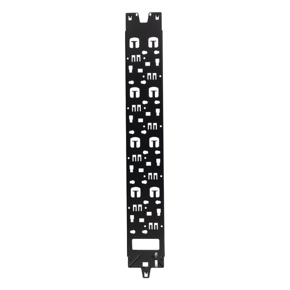 Panel Administrador de Cables Vertical para Gabinete FlexFusion™ de 42RU, Acepta Anillos en D, Anillos S1DR, S2DR y L; S1LR, S2LR, Color Negro