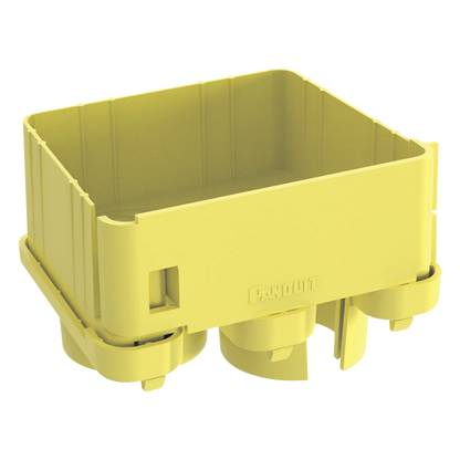 Tapa con 2 Salidas a Tubo de 1.5in (38mm), Para uso con Canaletas 4X4 FiberRunner™, Color Amarillo
