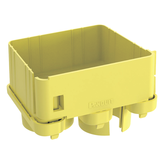 Tapa con 2 Salidas a Tubo de 1.5in (38mm), Para uso con Canaletas 4X4 FiberRunner™, Color Amarillo