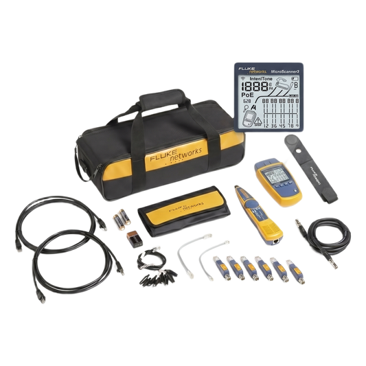Kit Profesional de Verificador de Red MicroScanner2, para Comprobación de Redes de Voz, Datos y Video, con Pantalla LCD Retroiluminada