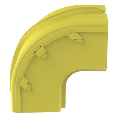 Bajada Vertical Exterior de 90º sin Tapa, Para uso con Canaletas 6X4 FiberRunner™, Color Amarillo