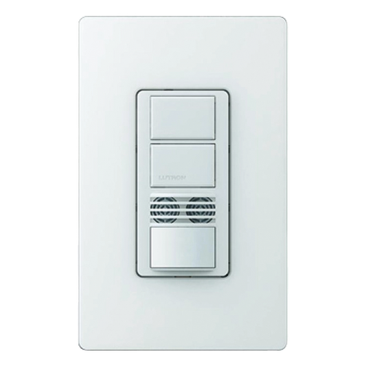Interruptor con sensor de ocupación de doble tecnología PIR y ultrasónico, dos circuitos, 120-277 V