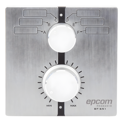 Control de  Volumen Remoto con Selector de Canales | Compatible con Amplificador SF2240UC - SF4240UC