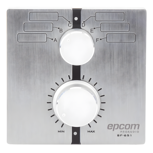 Control de  Volumen Remoto con Selector de Canales | Compatible con Amplificador SF2240UC - SF4240UC