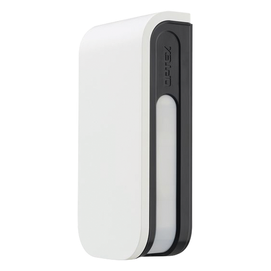 Sensor de Movimiento / 24 Metros de Detección / 100% Exterior / Serie Shield de Optex / Diseño Estético y Formal / Inalambrico (Alimentacion) /
