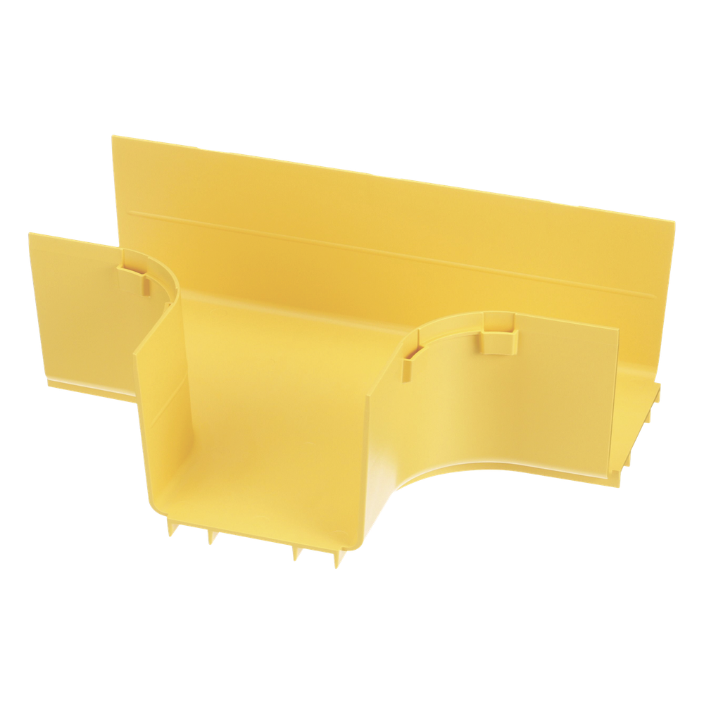 Accesorio en T Horizontal, Con Ángulos a 90º, Para Canaletas FiberRunner™ 4X4, Color Amarillo