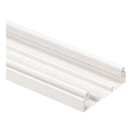 Base para canaleta T-70, de PVC rígido, con orificios perforados para montaje, 103.3 x 44.9 x 1828.8 mm, Color Blanco
