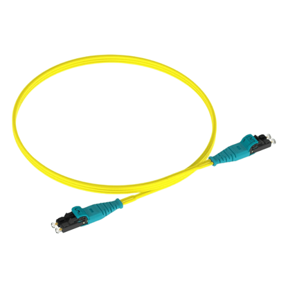 Jumper de Fibra Optica Monomodo 9/125 OS2, LC-LC Duplex Push Pull, OFNR (Riser), Color Amarillo, 3 Metros (9.84 Pies)