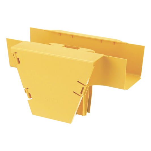 Accesorio en T con Conexión Horizontal y Bajada Vertical a 90º, Para Canaletas FiberRunner™ 4x4, Color Amarillo