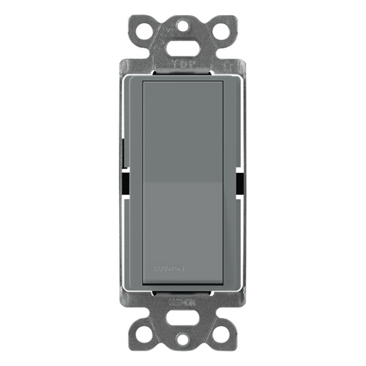 Interruptor de pared Claro de 3 vías para iluminación y motores, 15 A a 120/277 V, color gris