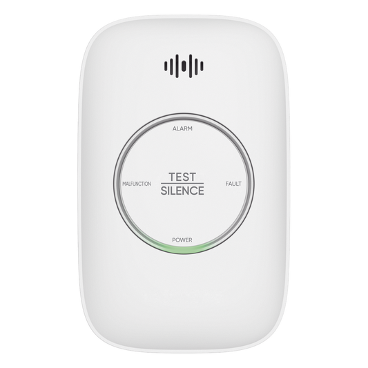 (HikFire) Detector de Gas Natural Metano (CH4) / Alarma Temprana / Salida para cierre de Válvula y/o  activación de Ventilador / Protección IP30 / Alarma de 70dB a 115dB a 1 metro de distancia