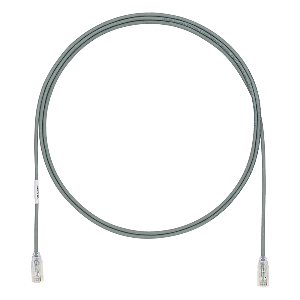 Cable de Parcheo UTP Cat6A, CM/LSZH, Diámetro Reducido (28AWG), Color Gris, 19.81 Metros (65 Pies)