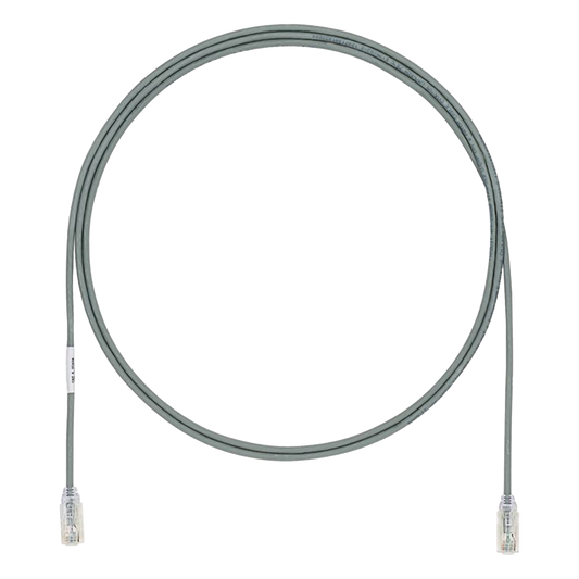 Cable de Parcheo UTP Cat6A, CM/LSZH, Diámetro Reducido (28AWG), Color Gris, 19.81 Metros (65 Pies)