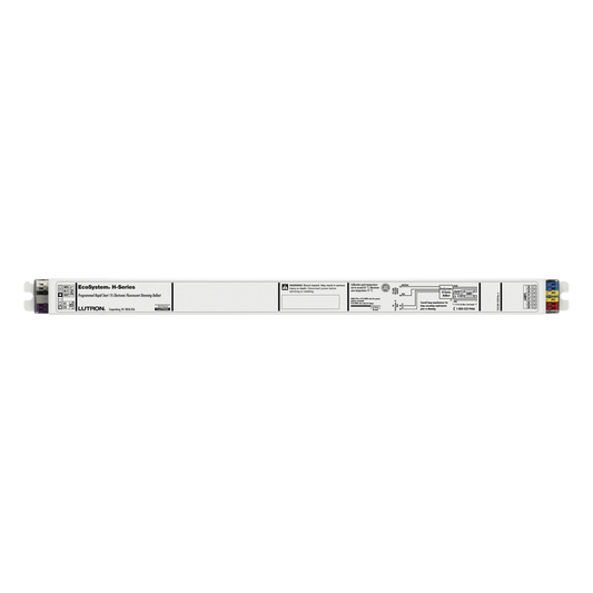 Balastra electrónica atenuable EcoSystem H-Series para 2 lámparas fluorescentes T5 lineales de 28 W, entrada universal 120-277 V, atenuación de 100% a 1%
