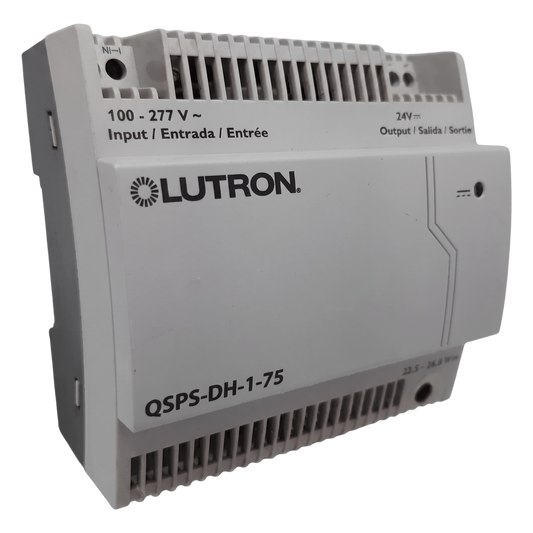 Fuente de alimentación de 24 V CC y 2.5 A para enlace QS, alimenta hasta 75 unidades de consumo (PDU), entrada 100-277 V~, montaje en riel DIN de 35 mm o en superficie