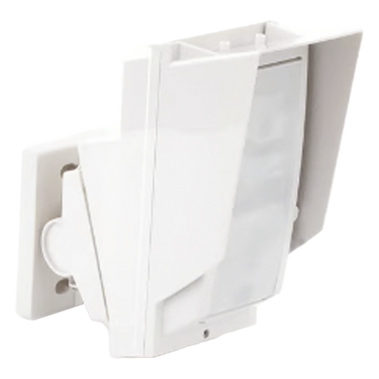 Detector de Movimiento PIR / 100% Exterior / Cableado / 24 m (78.7 ft) de Alcance / IP65 / Giro 180° / Instalación a 3 m / Compatible con Cualquier Panel