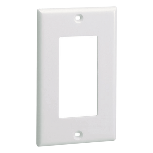 Placa de Pared Frontal Estándar GFCI, Material ABS, Color Blanco