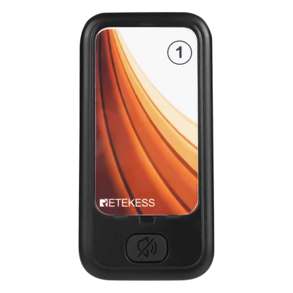 Pager Recargable TD173 / 3 Modos de Alerta: Sonido, Vibración y LED / Recepción de Señal Fuerte 148mW / Batería 3.7V 200mAh / Personalizable con Logo / Dimensiones 100x50x10 mm (3.9x2x0.4 in)