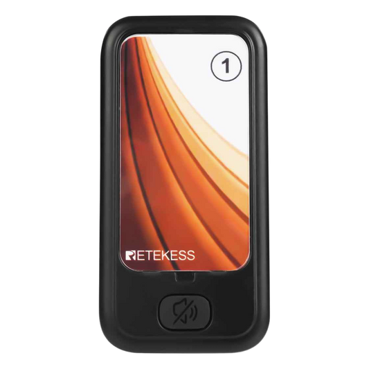 Pager Recargable TD173 / 3 Modos de Alerta: Sonido, Vibración y LED / Recepción de Señal Fuerte 148mW / Batería 3.7V 200mAh / Personalizable con Logo / Dimensiones 100x50x10 mm (3.9x2x0.4 in)