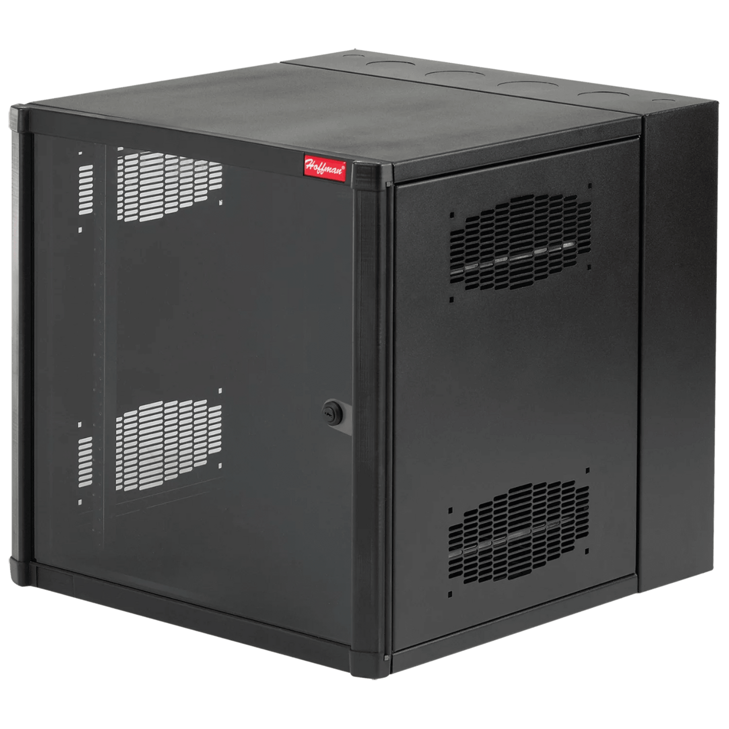 Gabinete AccessPlus de 26 UR Montaje en Pared de 19in, Rieles Numerados y Roscados #10-32, Puerta con Ventana de Seguridad, 600 mm de Ancho, 762 mm de Profundidad, Color Negro