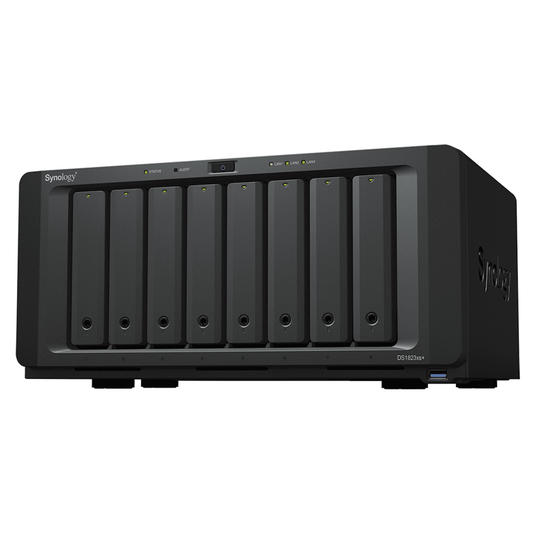 Servidor de Almacenamiento NAS Synology DiskStation DS1823xs+ | 8 Bahías | 144 TB Bruto | Expansión hasta 324 TB | 10GbE | RAID F1,0,1,5,6,10 | Caché SSD.