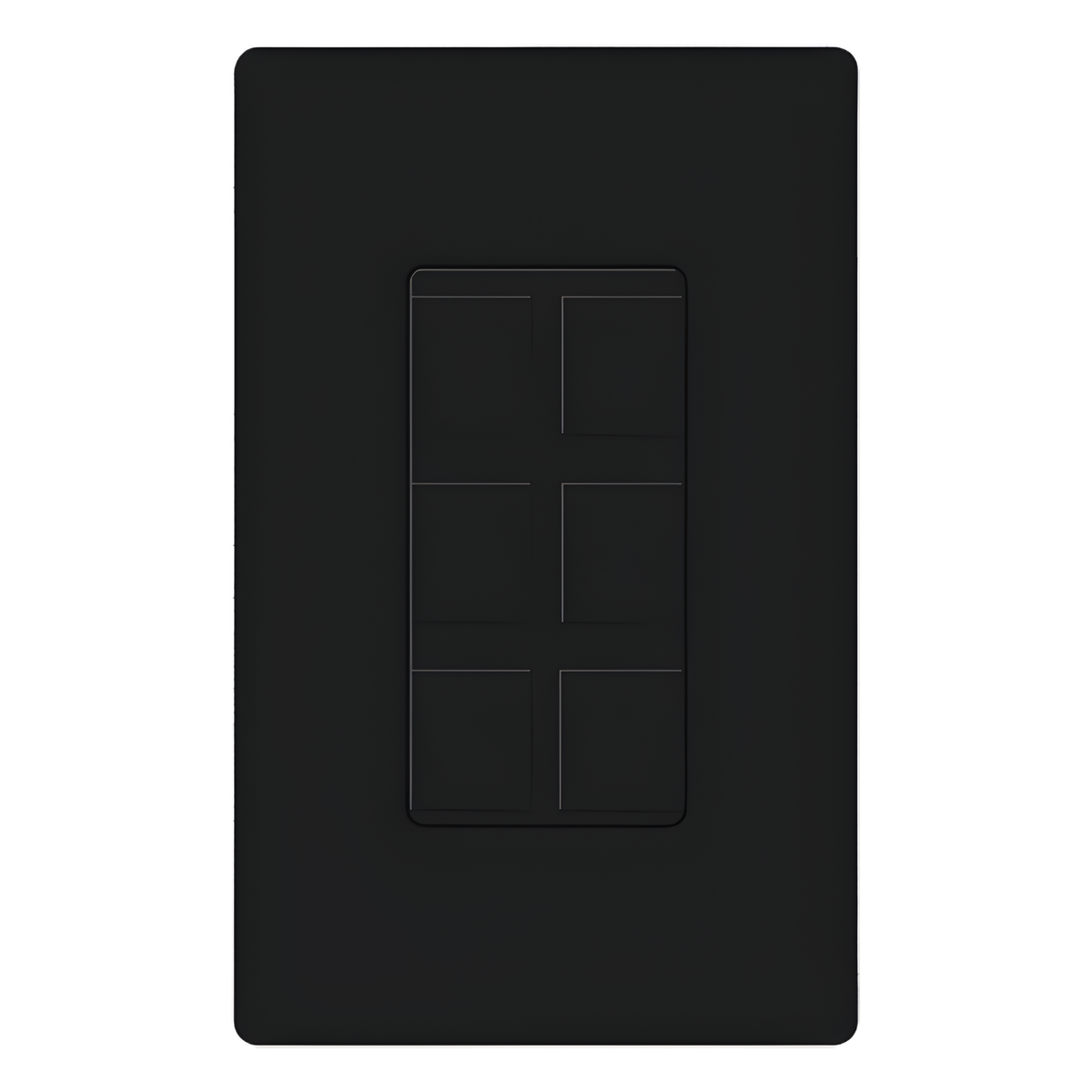 Marco de 6 puertos personalizable en campo para jacks modulares de red, coaxial, BNC y fibra óptica, color negro; placa de pared y conectores se venden por separado