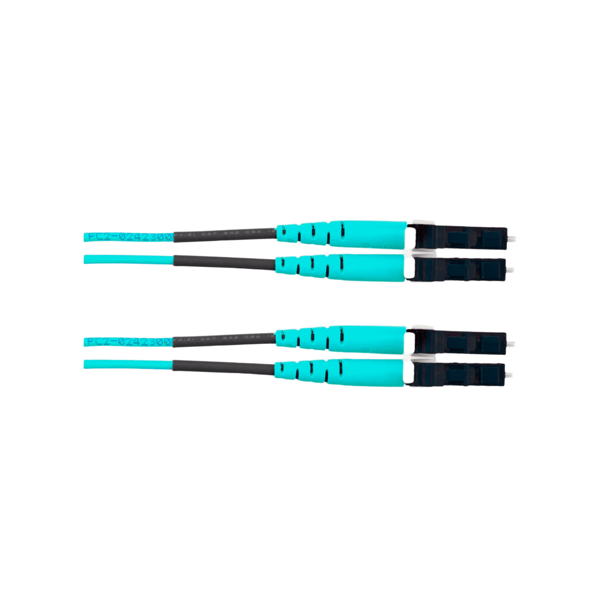 Jumper de Fibra �ptica Multimodo 50/125 OM4, LC-LC Duplex, OFNR (Riser), Color Aqua, 40 Metros (131.23 Pies)